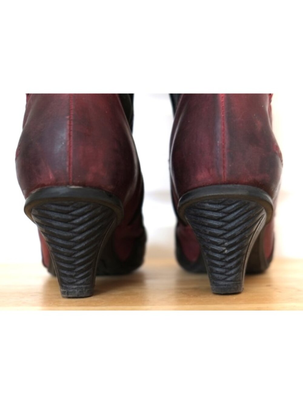 DKODE red/black lace up leather boots goth punk - Picture 9 of 10